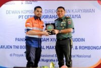 Derian Sakmiwata Sampetoding, Group CEO PT Ceria Nugraha  Indotama  dan Mayjen TNI Bobby Rinal Makmun, S.Ip, Pangdam XIV Hasanuddin. (Foto : Istimewa)