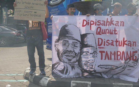 Aktivis menyindir NU-Muhammadiyah  pasca menerima izin tambang dari pemerintah.(Foto: Tangkapan Layar)