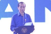 Presiden Jokowi menghadiri acara Kongres Partai Amanat Nasional (PAN) Kongres ke-VI. (Foto: Istimewa)