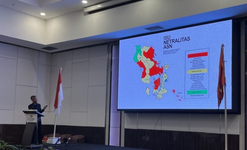 Ketua Bawaslu Sultra Iwan Rompo Banne memaparkan kerawanan dalam pilkada di Sulawesi Tenggara. (Foto: Istimewa)