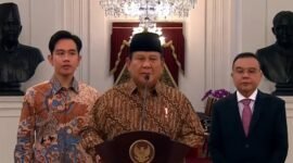 Presiden Prabowo Subianto mengumumkan menteri, wakil menteri, kepala/wakil kepala lembaga di Kabinet Merah Putih. (Foto: Istimewa)