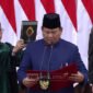 Prabowo Subianto-Gibran Rakabuming Raka resmi menjadi Presiden dan Wakil Presiden pada periode 2024-2029 usai mengucapkan sumpah di ruang Sidang Paripurna MPR RI di Gedung Nusantara MPR/DPR RI, Senayan, Jakarta Pusat, Minggu, 20 Oktober 2024. (Foto: Tangkapan Layar)