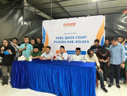 Konferensi Pers Hasil Quick Count SDI: BERAMAL Menang Telak 60,52% di Pilkada Kolaka. (Foto: Istimewa)