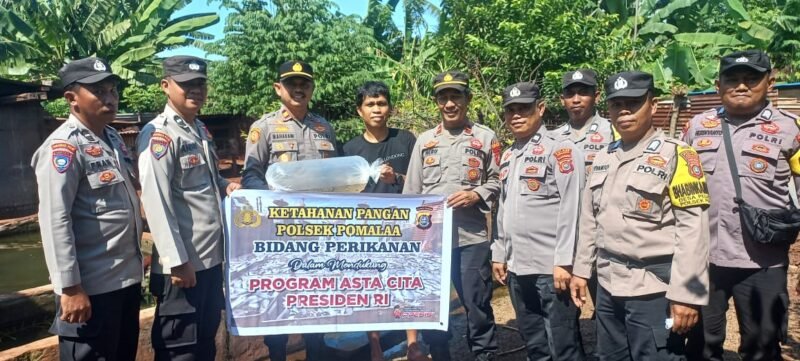 Kapolsek Pomalaa, Iptu Maharani, S.H., Pimpinan pendampingan dan kemitraan dalam bidang ketahanan pangan, khususnya di sektor perikanan, dalam dukungan program ASTA CITA Presiden Republik Indonesia. (Foto: Istimewa)