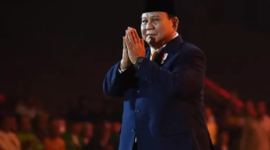 Presiden Prabowo Subianto menhhadiri acara puncak HUT partai Golkar ke-60 di Sentul International Convention Center (SICC). (Foto: Istimewa)