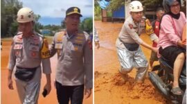 Kapolres Kolaka AKBP Yudha Widyatama Nugraha, S.I.K., M.H., CPM, didampingi Kapolsek Pomalaa IPTU Maharani, S.H. (Foto: Istimewa)