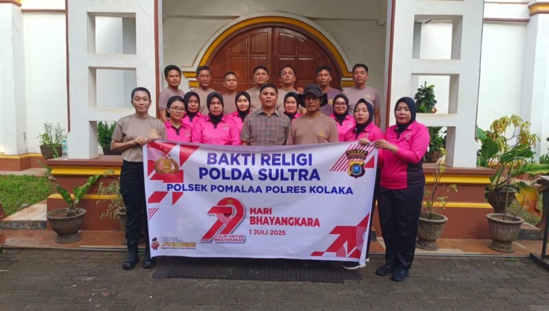 Kepolisian Sektor (Polsek) Pomalaa, Polres Kolaka, menggelar kegiatan Bakti Religi. (Foto: Istimewa)